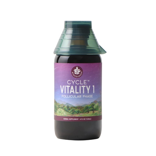 [BRSROHYPBN5AO3DG] WishGarden Herbs Cycle Vitality 1 Estrogen Supplement for Women, Vitex & Black Cohosh Liquid Tincture, Hormone Balance, Perimenopause & Liver Support, Follicular Phase, 4oz