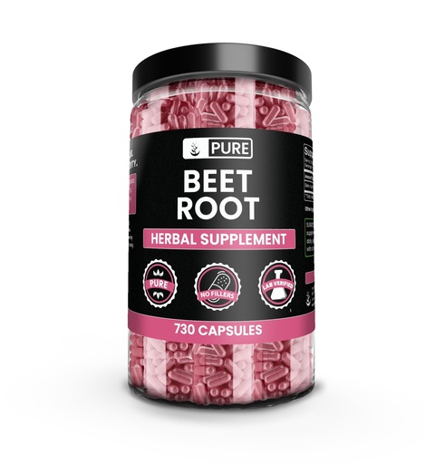 [BRSWGBQPAEMBY2D3] PURE ORIGINAL INGREDIENTS Beet Root (730 Capsules) No Magnesium Or Rice Fillers, Always Pure, Lab Verified