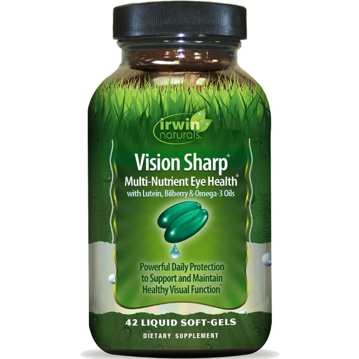[BRSWIYYIAR7AYYDU] Irwin Naturals Vision Sharp Multi-Nutrient Eye Health – 42 Liquid Soft-Gels
