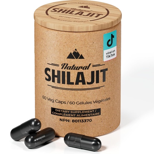 [BRSWYCQLAEAQE3I7] NATURAL SHILAJIT Capsules (2 Months Supply) - 60 Count - Shilajit for Men & Women with Fulvic Acid & Trace Minerals, Plant Based Nutrients for Energy, Immune Support & Vitality