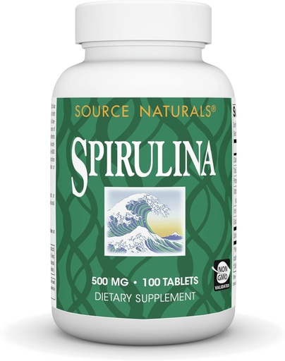 [BRSWIYTYOZYROCLU] Source Naturals Spirulina - for Immune System Support - 100 Tablets