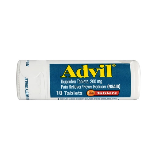[BRSWKFYPC57BKHL4] Advil Pain Reliever and Fever Reducer, Pain Relief Medicine with Ibuprofen 200mg for Headache, Backache, Menstrual Pain and Joint Pain Relief - 10 Coated Tablets