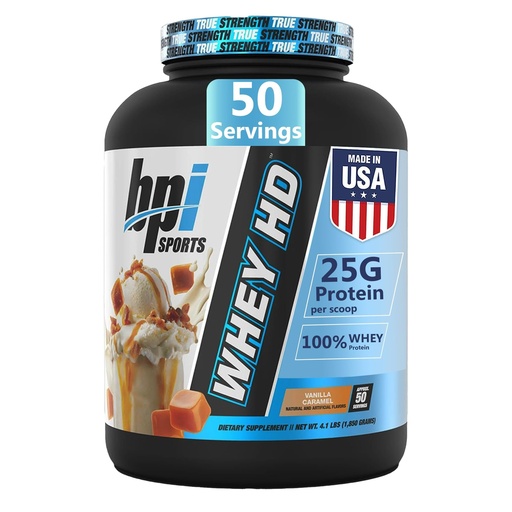 [BRSWKGY3BQDQ4D34] BPI Sports Whey HD Ultra Premium Protein Powder Isolate | Workout Whey Protein Powder For Men & Women for Muscle Gain | Milk Protein Concentrates | Chocolate Cookie/ Vanilla Caramel, 4.07 Pound
