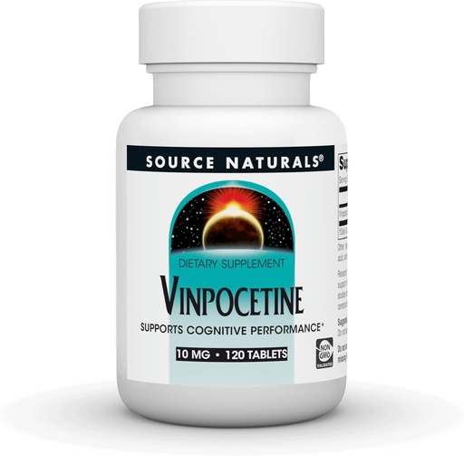 [BRSWIE3ZBICGG23K] Fonte Naturals Tablets Vinpocetine, apoia o desempeño cognitivo, 10 mg - 120 Tablets