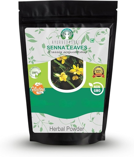 [BRSW2ZQHDMHG22YZ] Senna Leaf Powder 200 Gm I Cassia angustifolia Powder I Ayurvedski zeliščni dodatek za podporo Prebavne funkcije I 100% Pure & Natural