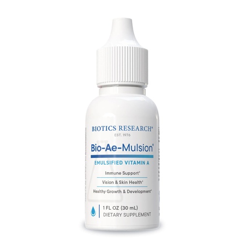 [BRSWIEYMCAGQ4H3G] Biotics Research Bio Ae Mulsion IU Emulsified Vitamin A for Greater Uptake & Utilization, Concentrated Form, Promotes Immune Response, Aids in Visual Acuity, Supports Cardiovascular 1 Fluid Ounces
