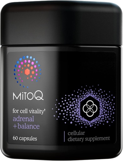 [BRSROZL5CQCA23DL] MitoQ +Balance | Sensoril Ashwagandha, Rhodiola & Maritime | Support Balanced Cortisol Levels, Stress Management, Restorative Sleep & Cell Health (60 Capsules)