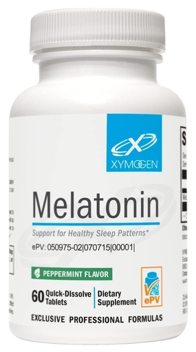[BRSWIFYTCQFR6FTC] XYMOGEN Melatonin - 3 mg Melatonin Supplement - Sleep Pattern & Circadian Rhythm Support - Quick-Dissolve Tablet - Vegan & Gluten-Free - Peppermint Flavor - 60 Tablets
