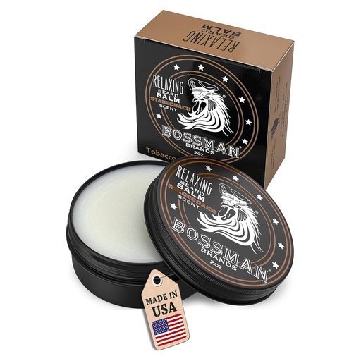 [BRSWG2QHOZ6RUHLH] Bossman Relaxing Beard Balm for Men (Stagecoach Scent) – Tames, Relaxes, Thickens & Softens for Ultimate Beard Care – Made in USA