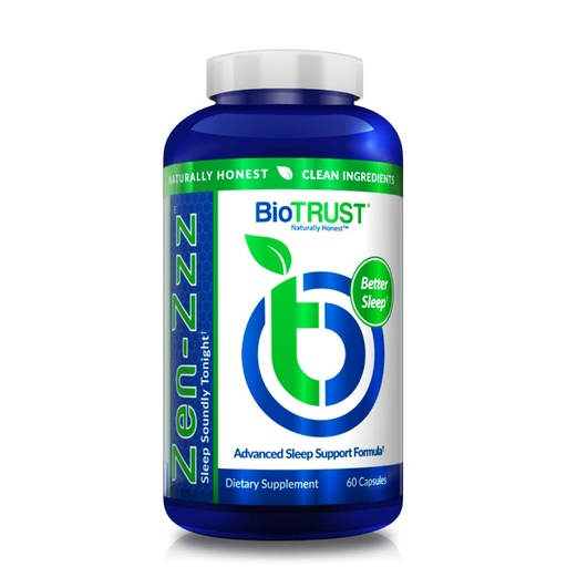 [BRSWYGA2AQHWKFDP] BioTRUST Zen-Zzz, Non-Habit-Forming Sleep Support Supplement - Melatonin, L-Theanine, Glycine, Magnesium, Lemon Balm, Passion Flower, Chamomile - 60 Capsules
