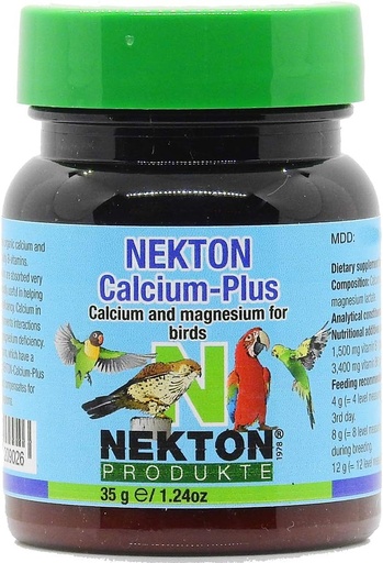 [BRSWGGQFOQFWKCD2] Nekton Calcium Plus - Calcium with Magnesium & Vitamins 35g/1.23 oz