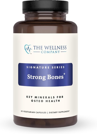 [BRSROHANA55Q4FD2] The Wellness Company Strong Bones ← 60 Capsules (1-Month Supply) ← Hecho con Key Minerals para ayudar a construir la fuerza ósea ← Non-GMO, Vegan, Gluten Free ← para apoyar la fuerza ósea y la salud