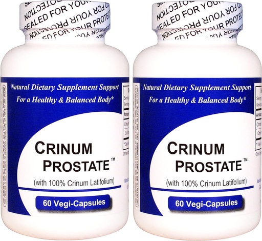 [BRSWIZIMCQIAMCLK] Crinum Prostate 2-Pack (120 Total Capsules) 100% Concentrated Vietnamese Crinum Latifolium, Contains NO Synthetic fillers Such as Silicon Dioxide, Talc, Magnesium Sterate, etc.