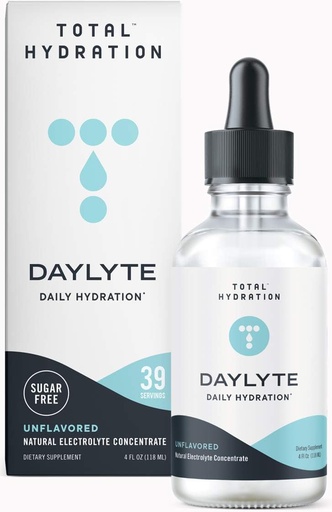 [BRSWGBAFAEPGOHYY] Daylyte Electrolyte cseppek, ízesítetlen, Sugar ingyenes napi hidratációs kiegészítés magnézium, kalcium, és cink (39 Servings)