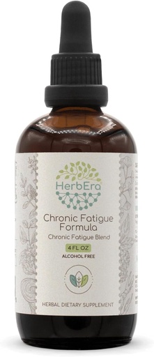 [BRSWYEIPOIFRAEIY] HerbEra Chronic Fatigue Formula B120 Alcohol-Free Extract Tincture: Siberian Ginseng Root, Ashwagandha Root, Licorice Root, Ginkgo Biloba Leaf, Reishi Mushroom. Chronic Fatigue Blend 4 Fl Oz