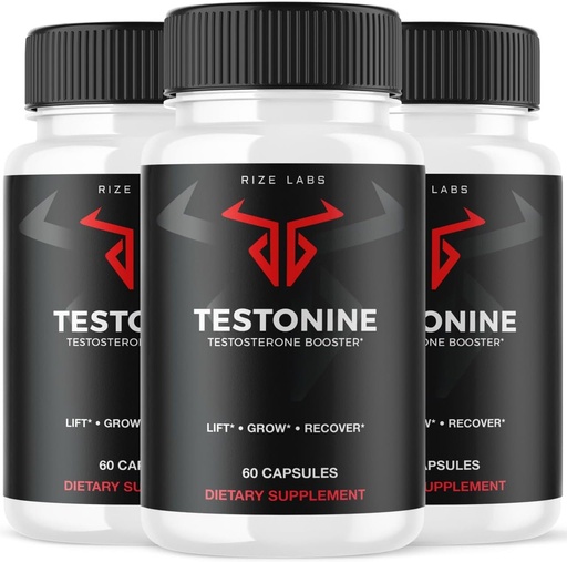 [BRSROHT5AV5ROEIU] rize labs (3 Pack) Testonine Male Supplement, Testonine Capsules for Men, Testonine Maximum Strength Formula, Testonine All-Natural Pill for Muscle Power, Testonine Reviews (180 Capsules)