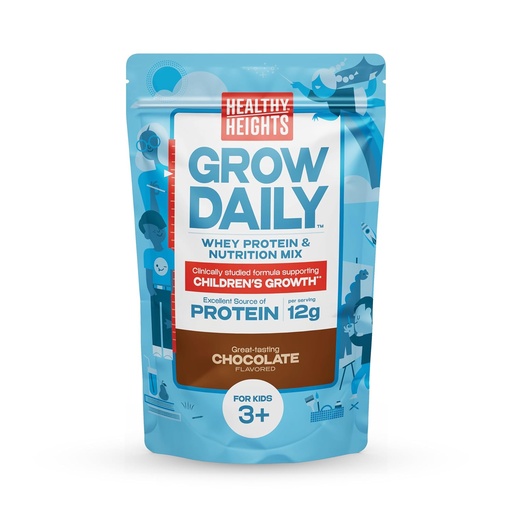 [BRSWGEAYBMMRYFLA] Healthy Heights Grow Daily Kids Protein Drink Mix (Chocolate) - High Protein Shake for Kids 3+