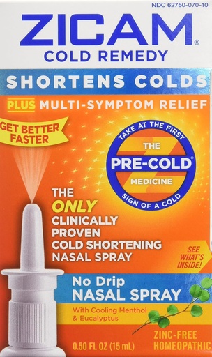 [BRSWKGYIBICG22I7] Zicam Cold Remedy No Drip Nasal Spray, 0.5 oz., Pack of 2