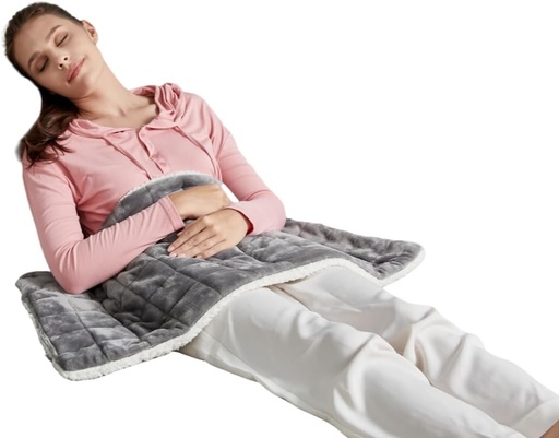 [BRSROEARA4FQEAYY] Weighted Heating Pad for Period Cramps and Back Pain, XL Heating pad 17"x33",Electric Heating Pad for Shoulder, 4.9LB Heated pad with 4 Heating Levels, Dorm Room Essentials,Machine Washable