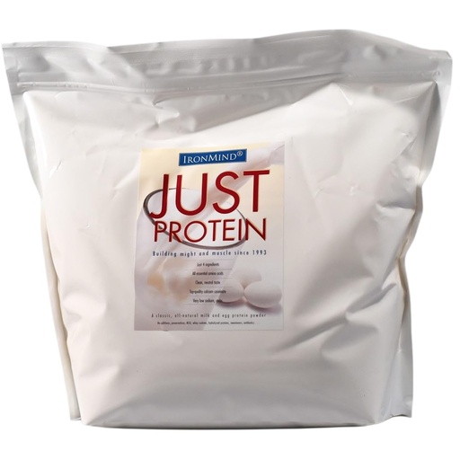 [BRSWIZQFOMARAF32] IronMind Just Protein – 5 Pound Classic Milk and Egg Supplement Powder, Vanilla, Non-GMO, No Additives – 18g Protein, 80 Servings