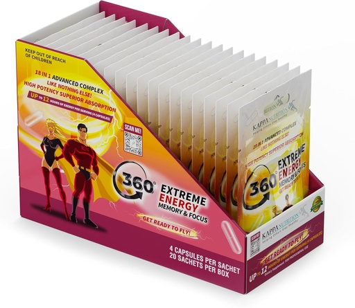 [BRSROBQHCMJWGHQU] 360 Extreme Energy, Memory & Focus (1 Display 20 Sachets (4 Capsules ea)