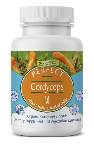 [BRSWIHQAOQJQEHQ7] Perfect Supplements – Perfect Cordyceps – 90 Vegetable Capsules – Organic Adaptogenic Herbal Supplement – Increases Energy, Endurance & Strength