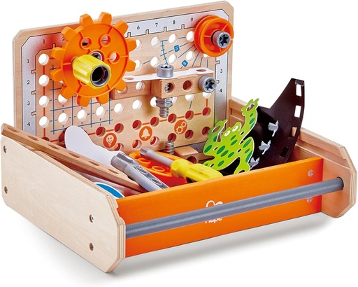 [BRSWGHANDMDWKGQ6] Hape Science Experiment Toolbox | Colorful Wooden 32 Experiment Kit, Fun Educational Science Kids Toy Set & Know-How Instruction App