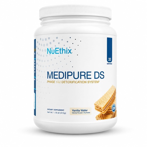 [BRSRMHAZOEPRAC3J] NuEthix Formulations Medipure DS with Pea Protein Phase 1 & 2 Detoxification System, Supplement to Help Support the Body’s Natural Detoxification Process, Vanilla Wafer (Non-Caffeinated), 20 Servings