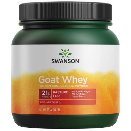 [BRSWIHYRDIMWAD3K] Swanson Goat Whey Protein Concentrate 14 Ounce (397 g) Pwdr