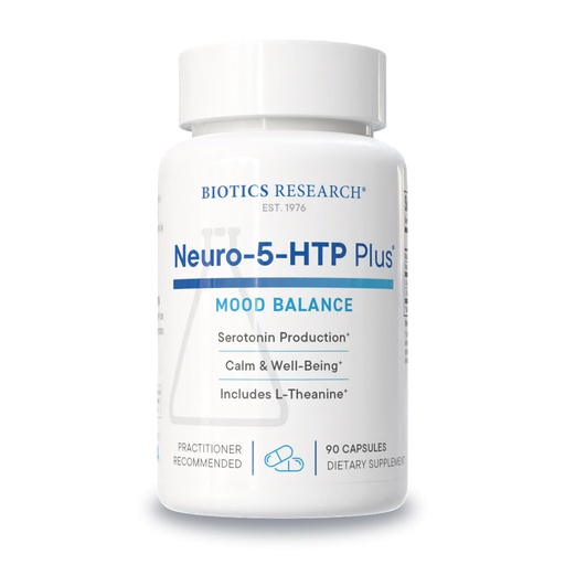 [BRSWIFYYCINRKFDG] Biotics Research Neuro 5 HTP Plus Neurological Support, Calm Brain Activity, Healthy Sleep Patterns, Overall Sense of Well-Being, Promotes Relaxation, Serotonin Precursor, L Theanine, 90 Capsules
