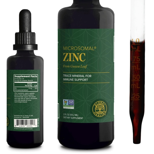 [BRSWYZAKPMHBOYLZ] Global Healing USDA Organic Zinc Supplements Liquid - Pure Vitamin Drops for Immune System Boost, Hormone Balance, and Healthy Aging - Natural, Vegan-Friendly, Non-GMO, Organic Zinc Vitamins (2 Fl Oz)