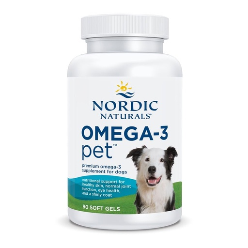 [BRSWIYAKCIOGCYL2] Nordic Naturals Omega-3 Pet, Unflavored - 90 Soft Gels - 320 mg Omega-3 Per Soft Gel - Fish Oil for Dogs with EPA & DHA - Promotes Heart, Skin, Coat, & Immune Health