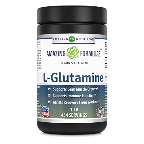 [BRSWKFI2BQDGA3DE] Amazing Formulas L-Glutamine Powder Amino Acid Supplement | 1 Gram per Serving | 454 Servings (Unflavored | 1 LB) | Non-GMO | Gluten-Free | Made in USA