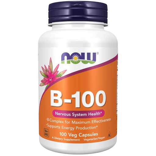 [BRSWIYQ4DN4GK2LM] NOW Foods Supplements, Vitamin B-100, Energy Production*, Nervous System Health*, 100 Veg Capsules