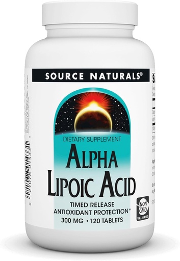 [BRSWIYQOAUMRA33G] Source Naturals Alpha Lipoic Acid, Time Released Antioxidant Protection* - 120 Time Release Tablets