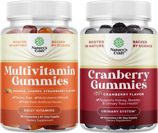 [BRSRMAIFCMFBAELB] 성인과 여성과 남성을 위한 자연적인 크랜베리 Gummies를 위한 유력한 매일 Multivitamin Gummies의 뭉치 - 비타민 D A C E B12 아연과 Biotin의 웰니스 혼합 - 여분 힘 Delicious 산화 방지제