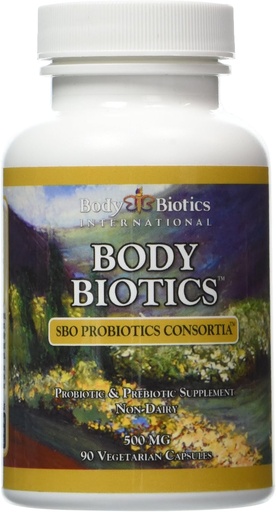[BRSWIZIMOYGQKG3I] Body Biotics Bio-Identical SBO Probiotics Consortia, Probiotiko eta Prebiotiko Gehigarria, Ez-Dairy, 90 kapsulak