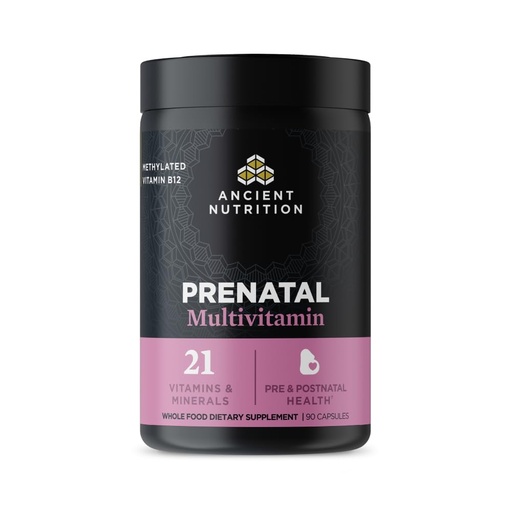 [BRSWGHAFAV7RGF35] Ancient Nutrition Prenatal Vitamins, Multivitamin for Women with Methylated Vitamin C, B12, Magnesium and Folate, Supports Pregnancy and Fertility Health, 90 Ct