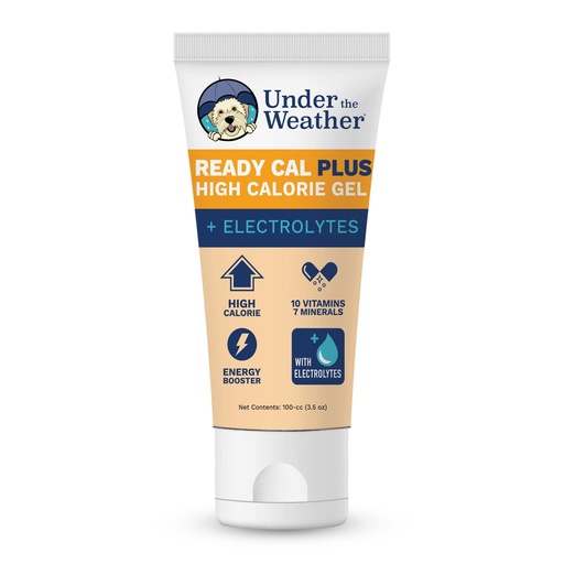 [BRSRAGL2C4MGGCDA] Under the Weather Pet Electrolytes Ready Cal Plus Gel for Dogs | Vet-Formulated High-Calorie Supplement for Dog & Puppy | Provides Essential Calories & Promotes Weight Gain | 3.5 Oz Tube Pack