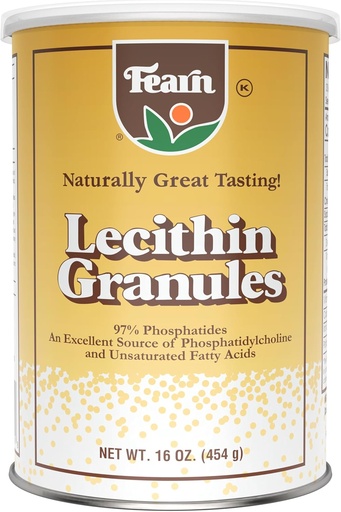 [BRSWIYTYO4HROC34] Fearn Natural Foods Soy Lecithin Granules – Fat Emulsifier with Essential Nutrients for Health, Improve Texture of Cakes, Breads & DIY Gummies, 16 Oz