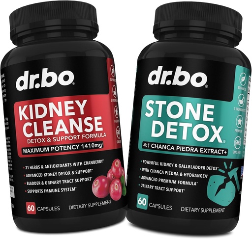 [BRSRAZL4BAMWMADZ] Kidney Cleanse & Stone Detox Support Supplement - Natural Cranberry, Juniper Berries, Buchu, Uva Ursi Extract, Stone Breaker Chanca Piedra - Support Kidneys Gallbladder, Bladder & Urinary Tract Health