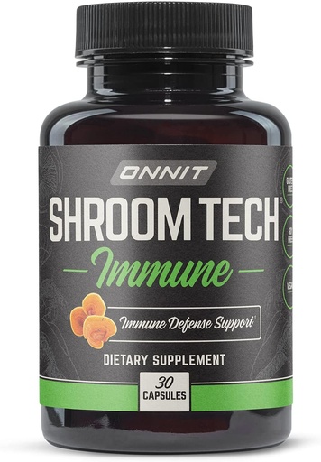 [BRSWIEAOCUCB633U] Onnit Shroom Tech Immune: Daily Immune Support Supplement with Chaga Mushroom (30ct)