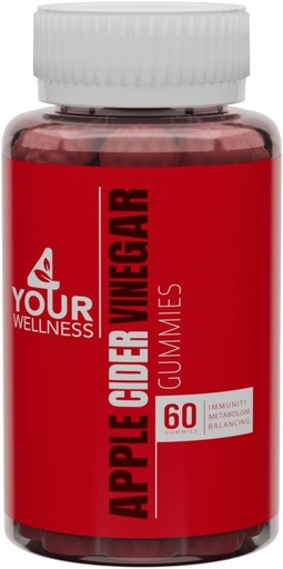 [BRSRA2QZPMHAEEYZ] Apple Cider Vinegar Gummies, 1000mg All Natural, Kosher, Gelatin-Free, Gluten-Free, Vegan, Ez-GMO (60ko kondea)