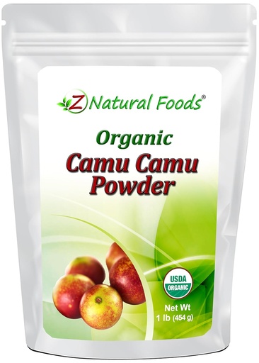 [BRSWYZIPOV4AMYL5] Z Natural Organic Camu Powder, Natural Bitamina C osagarria laguntza eta Mood Boosterako, Leuntasun, Edari eta Errezeta nahasketa, Superfood Powder, Raw, Vegan, Non GMO, Gluten Free, 1lb