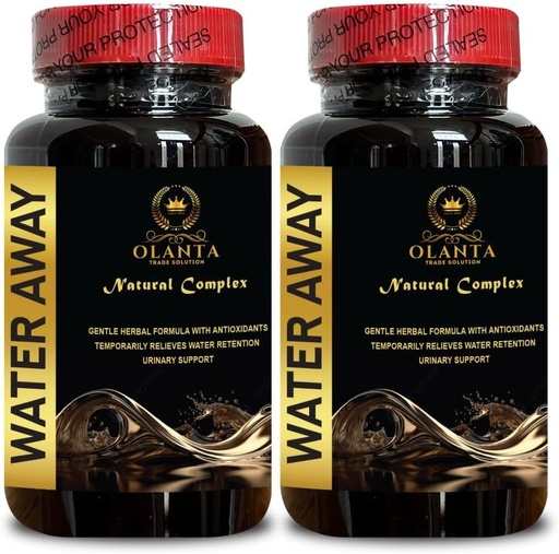 [BRSRAYD5OFYBSETV] Generic Natural Water Away Pills - Vanntetthetspiller, urinsyrepiller, Naturlige diuretika for vanntetthet, Immunstøtte, Vann borte piller Maksimal styrke - 2 flasker