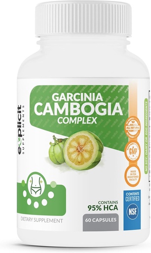 [BRSWGAA6BECQOCDU] Garcinia Cambogia 95% HCA  по Натурален, просто & чиста добавка загуба на тегло         гола 1400mg 1 месец