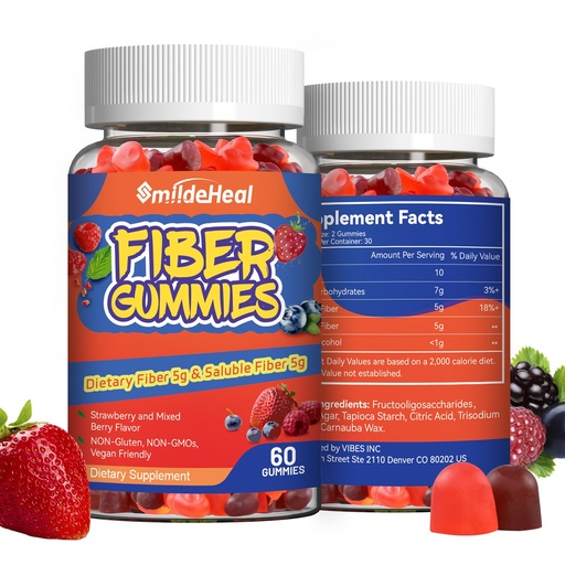 [BRSRAEILAF6B6AI3] Fiber Gummies, Dietary Fiber , for Women and Men, 120 Count Gummies | Fiber Gummies, Dietary Fiber, for Women and Men, Gut Health Support,Mixed Berry and Strawberry Flavor, 120 Count Gummies