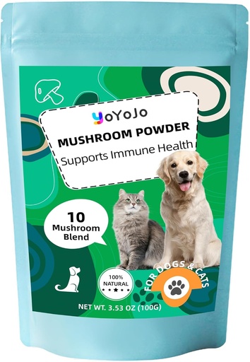 [BRSRAZYLCBYAO2Y2] Mushrooms Extracto Polvo para perros &amp; gatos