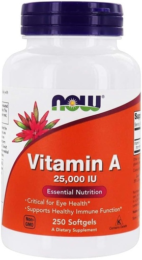 [BRSWIAQIAB5WGCIZ] NOW Foods A 25,000 IU 250 - Softgel