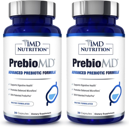 [BRSROYIDCMFWAG35] 1MD Nutrition PreBioMD - Prebiotic with PreforPro | Support Healthy Digestion and Beneficial Bacteria
